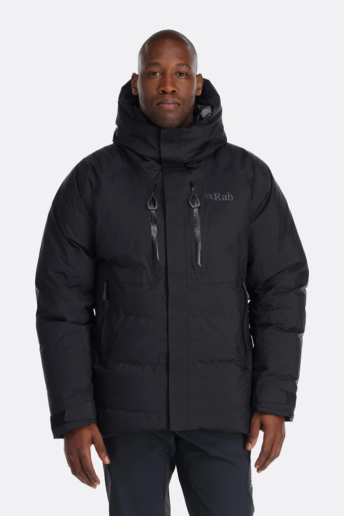 Rab black puffer jacket sales